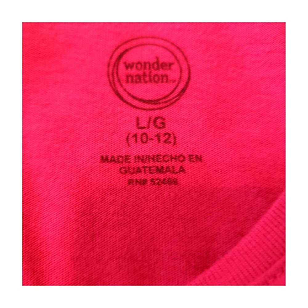 Wonder Nation Girls Pink Long Sleeve Tee – Size Large (10/12) - Picture 6 of 10